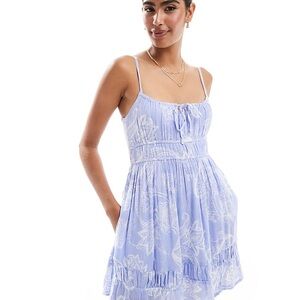 Hollister Paisley Back Tie Dress w/Built in Shorts